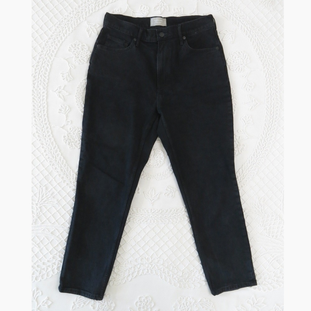 Everlane The Original Cheeky Jean 30 Reg Black Organic Cotton Straight Leg